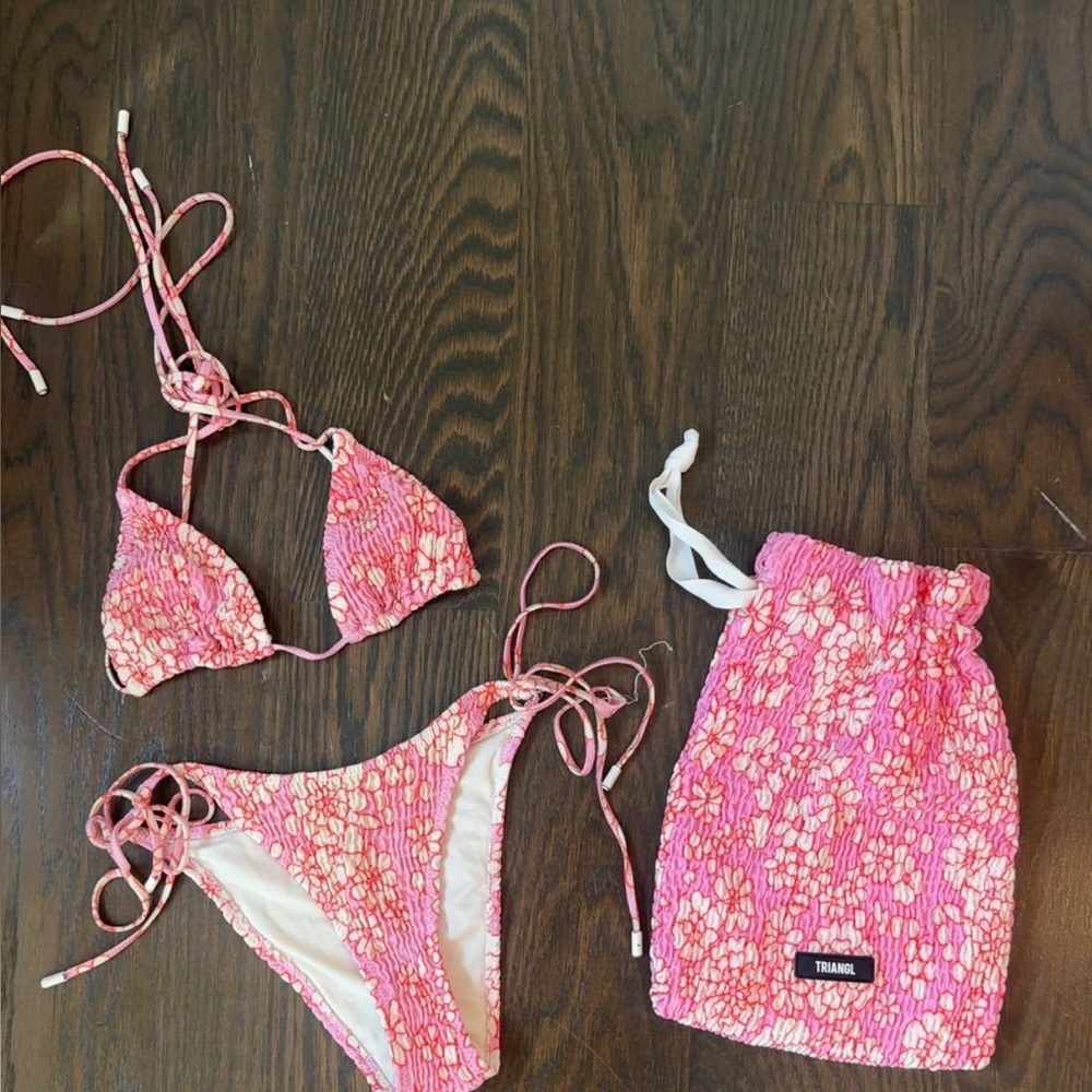 Triangl Pink Floral Bikini Set